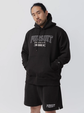 Rain Wear Side Slit Varsity Heavyweight Pullover in Court Black