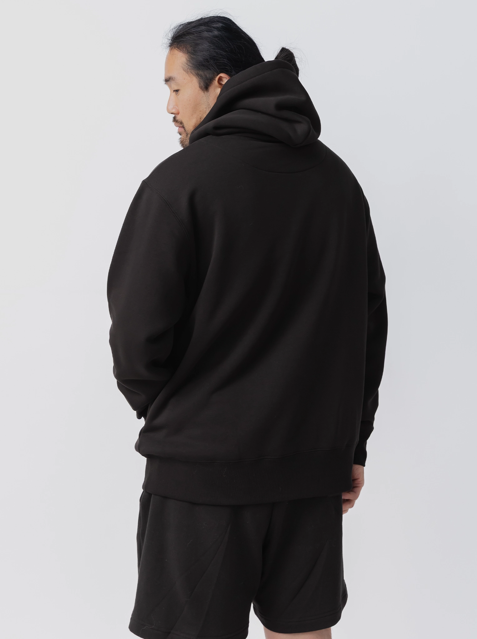 Recycled Polyester Casual Comfort Varsity Heavyweight Pullover in Court Black