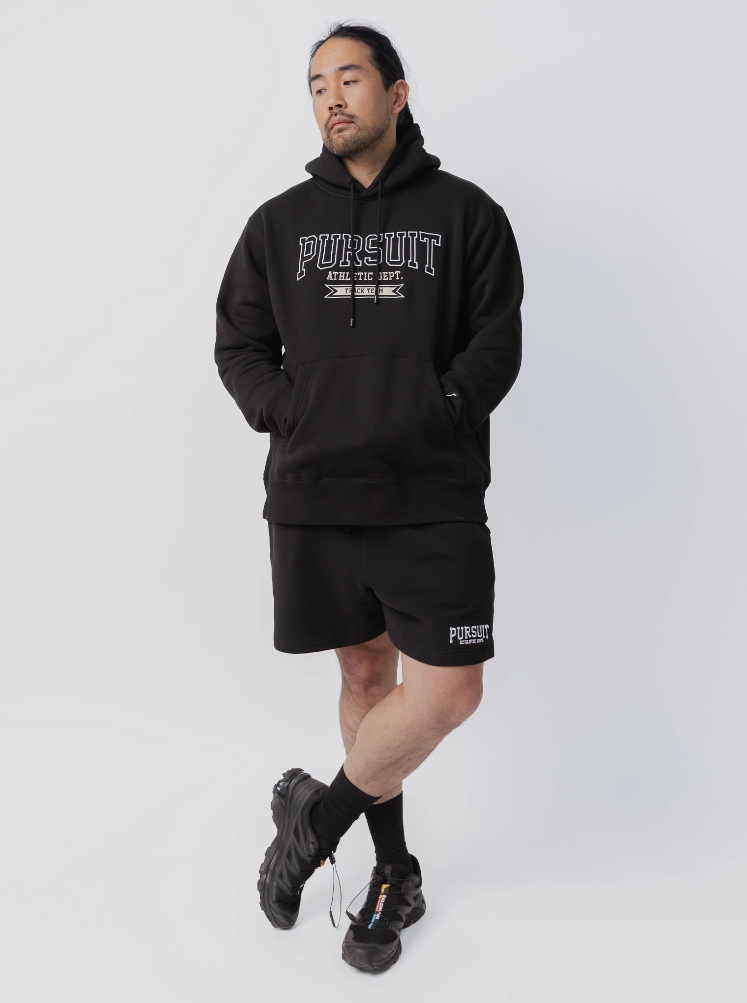 cruise vacation Moisture Wicking Finish Varsity Heavyweight Pullover in Court Black