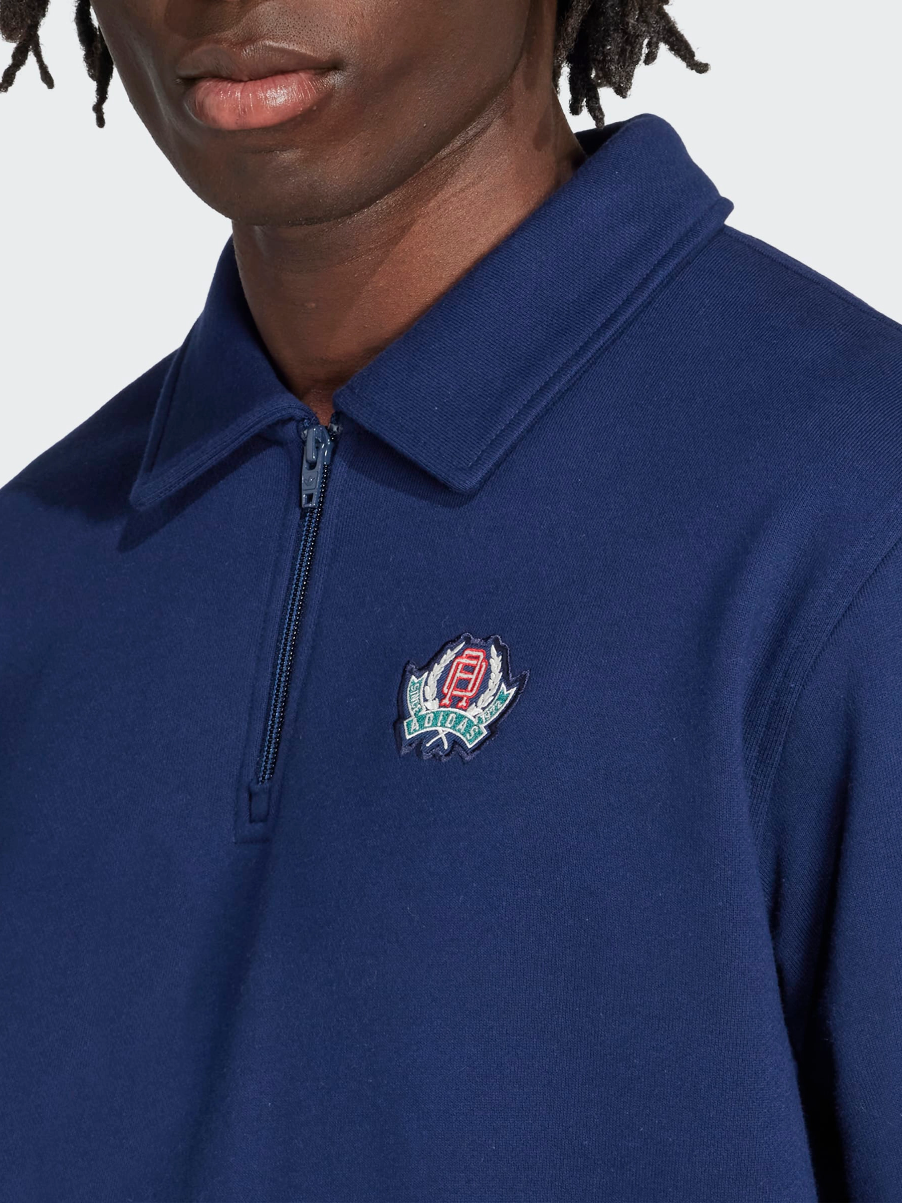 Varsity Loose Half-Zip shopping spree Structured Hood Shape