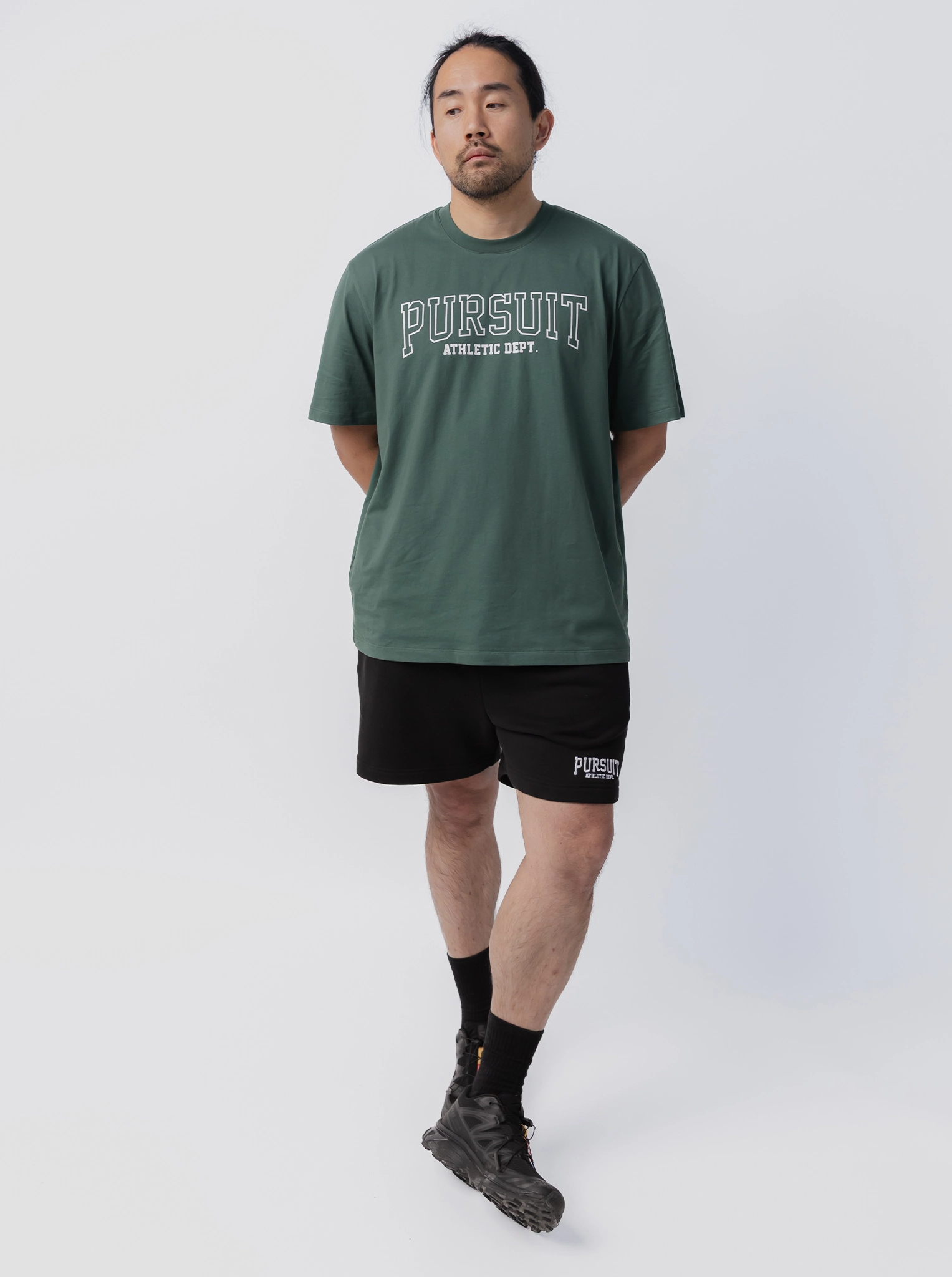 Comfort and Breathable Chic Style Trend Varsity Track Tee in Stadium Green
