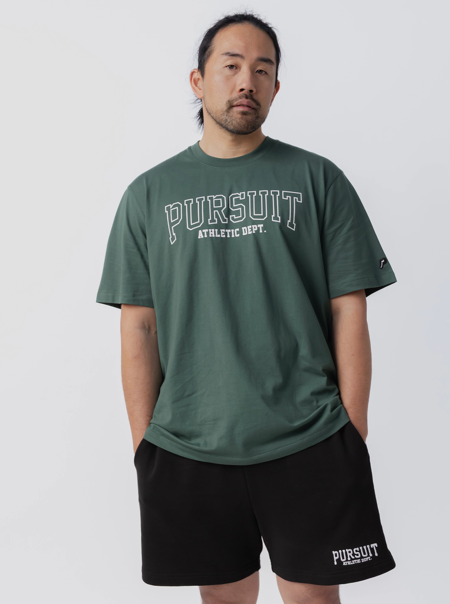 MinimalistStitching Daily Fashion Varsity Track Tee in Stadium Green