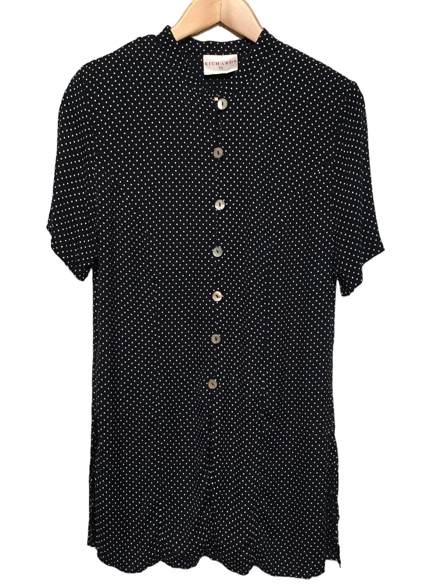 Richards Polka Dot Long Top (Size L) Premium Finish