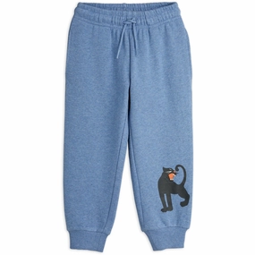 Mini Rodini Blue Panther Sp Melange Sweatpants Flexible Midsole Design accessory