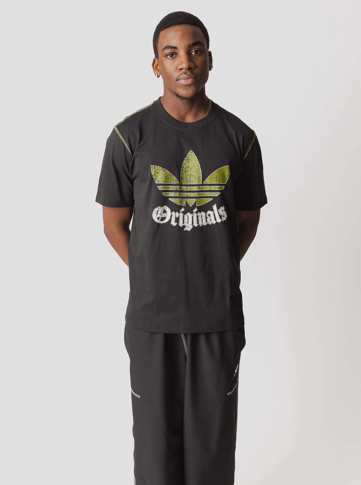 Distressed Graphic Tee Comfortable Weave