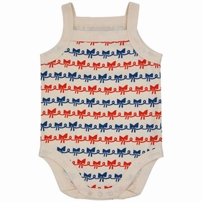 Neutral Yoga Bobo Choses Baby Ribbon Bow All Over Body Sleeveless Offwhite