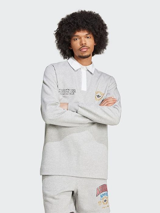 VRCT Long Sleeve Polo Shirt Monochrome Style Business casual