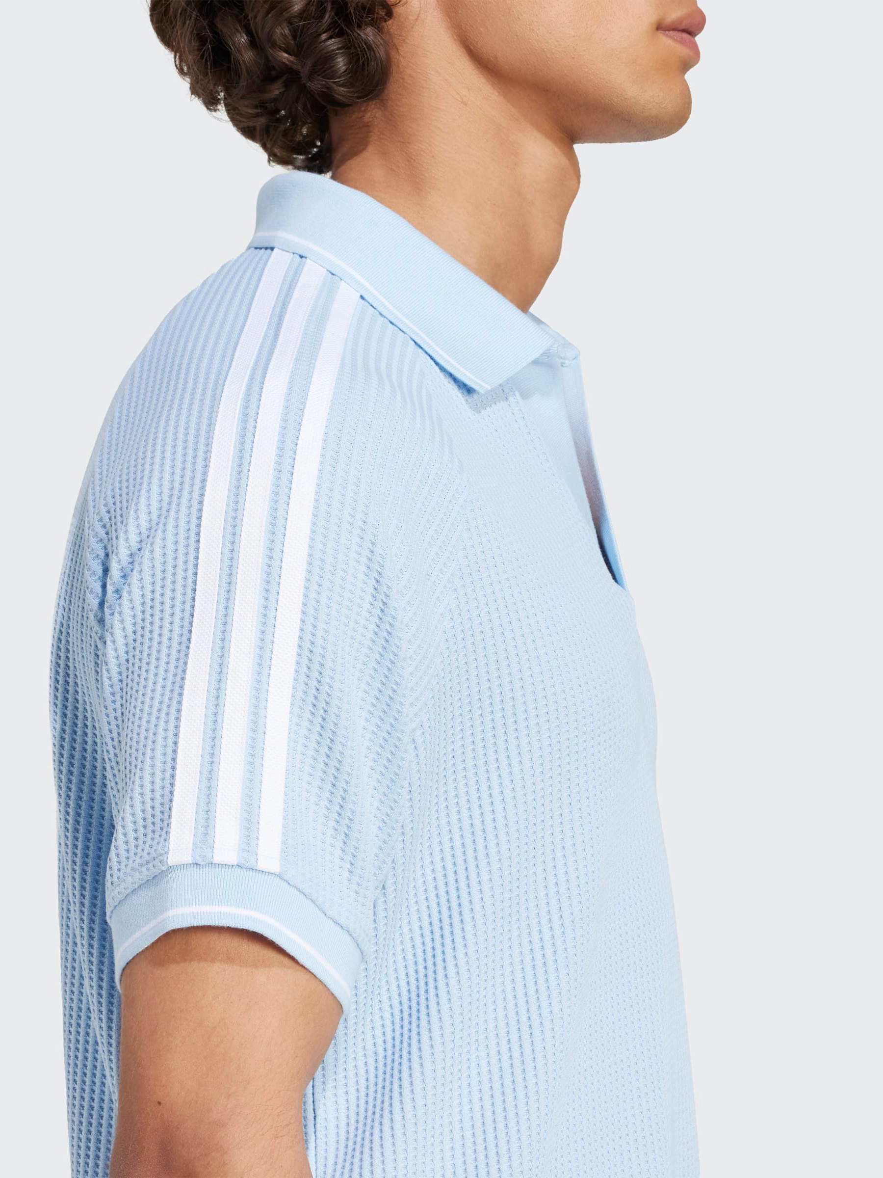 Casual All-Day Waffle Knit Polo Shirt