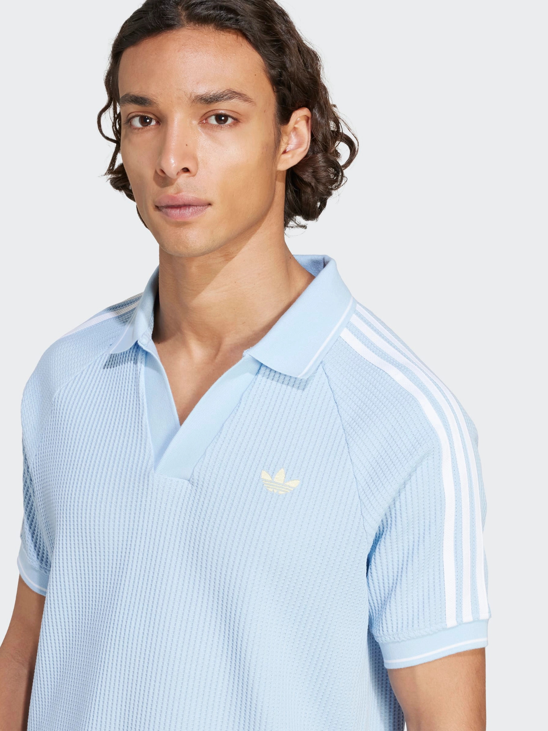All-Season Comfort Waffle Knit Polo Shirt