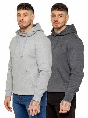 Hippie style Soft Streetwear Kruze | Mens Fleece Hoodie 2 Pack