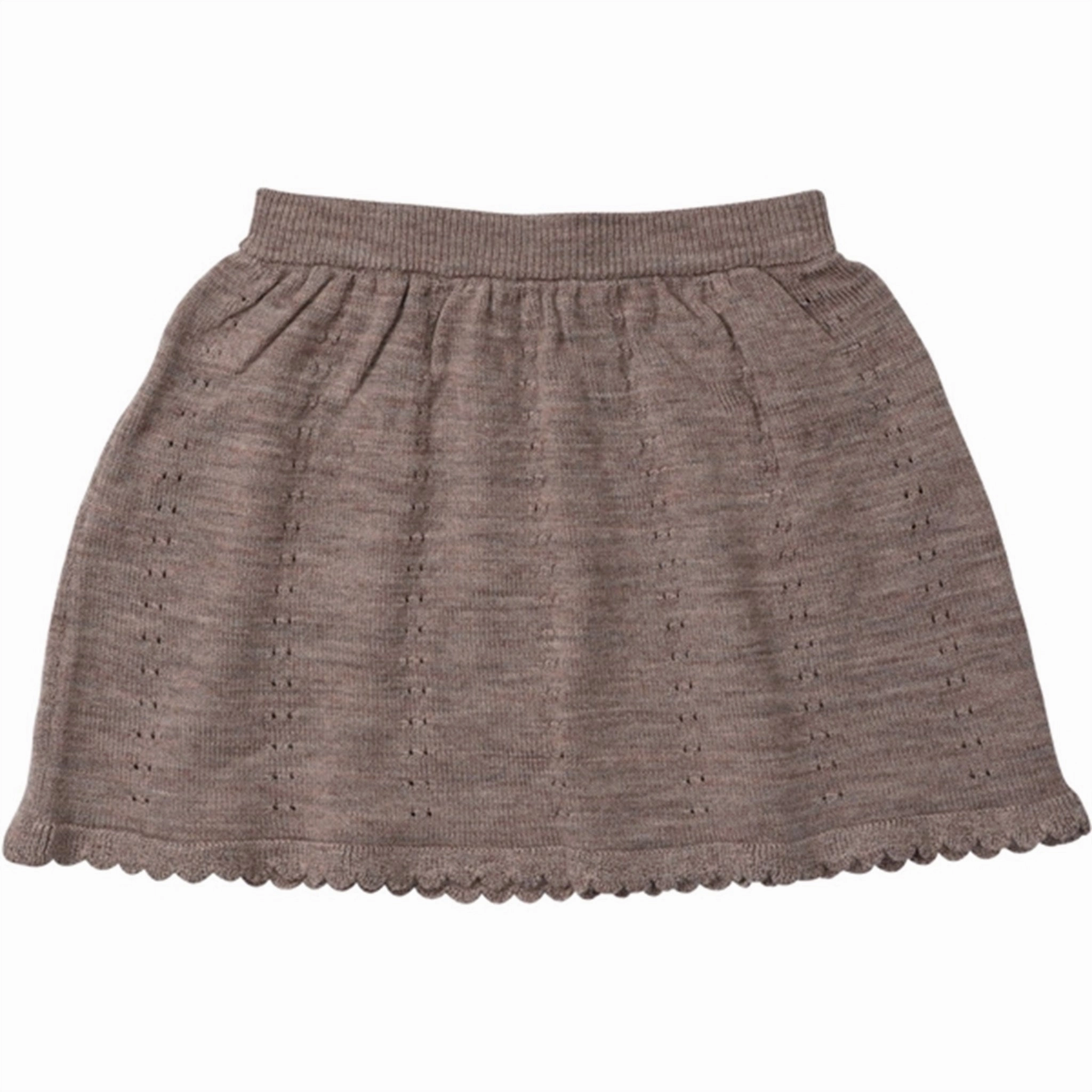 Polished Look Copenhagen Colors Natural Melange Merino Knitted Skirt