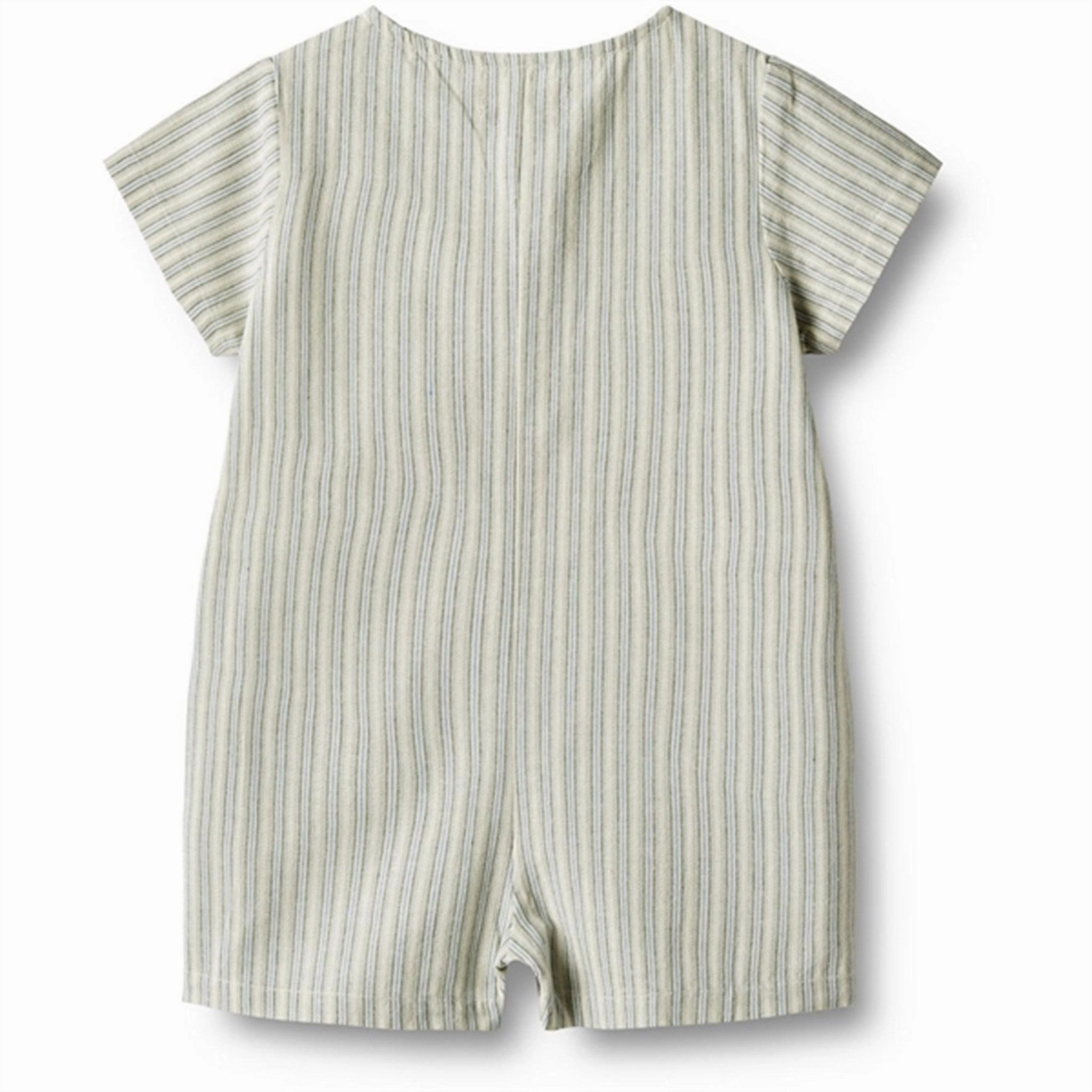 Versatile Luxury Wheat Aquablue Stripe Playsuit Niller
