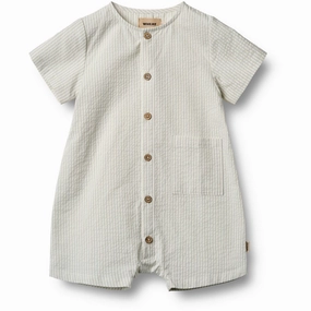 Luxury Music Wheat Blue Summer Stripe Playsuit Frederik