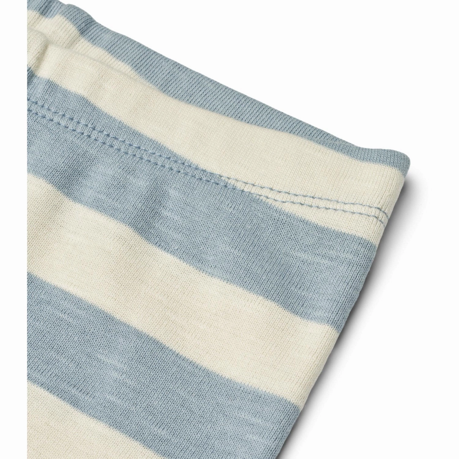 Soft Fabric Non Irritating Wheat Calm Blue Stripe Jersey Leggings Silas