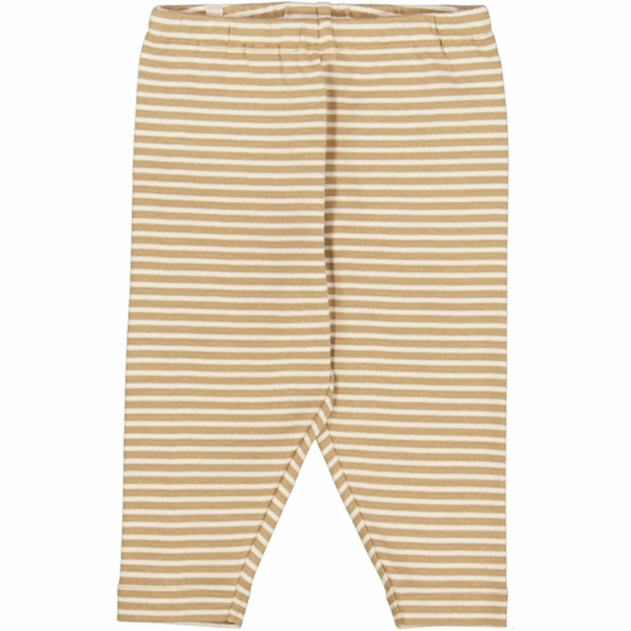 Wheat Cappuccino Stripe Silas Jersey Leggings Flexible form