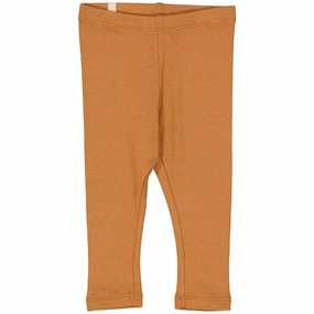 Wheat Caramel Rib Leggings Skin Friendly Casual Wearer