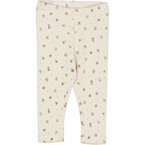 Crisp Look Wheat Chalk Flowers Jersey Leggings