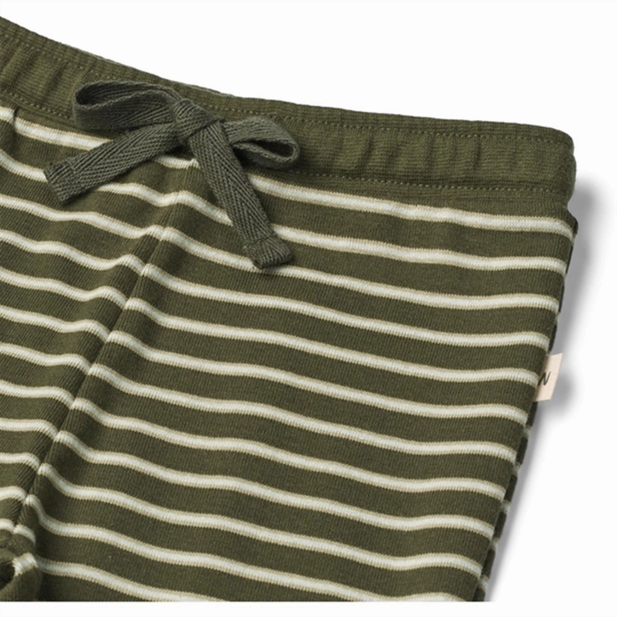 Wheat Dark Green Stripe Soft Sweatpants Leo NonSlipInnerGrip