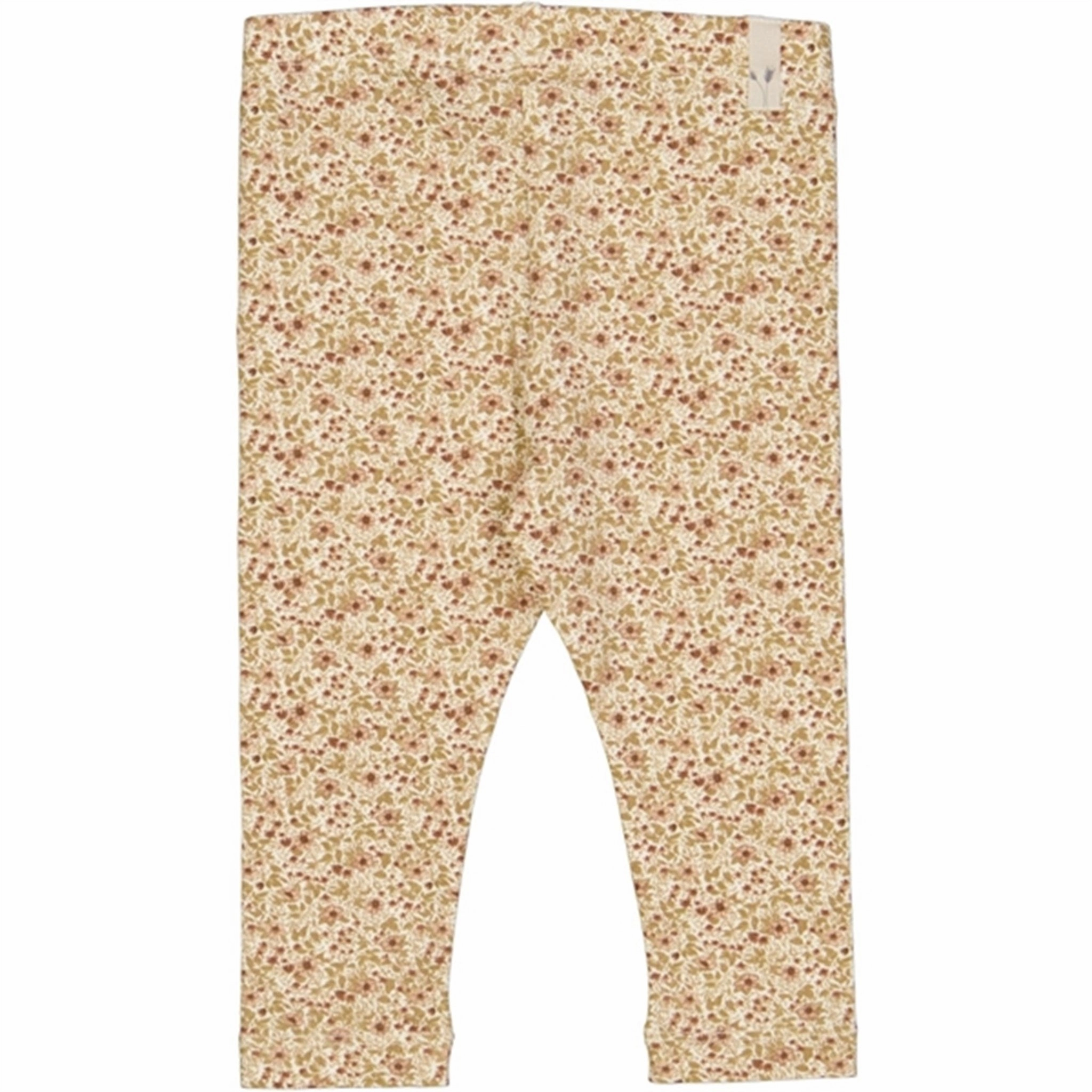 Postpartum Fit Morning Stretch Wheat Eggshell Flowers Jersey Leggings