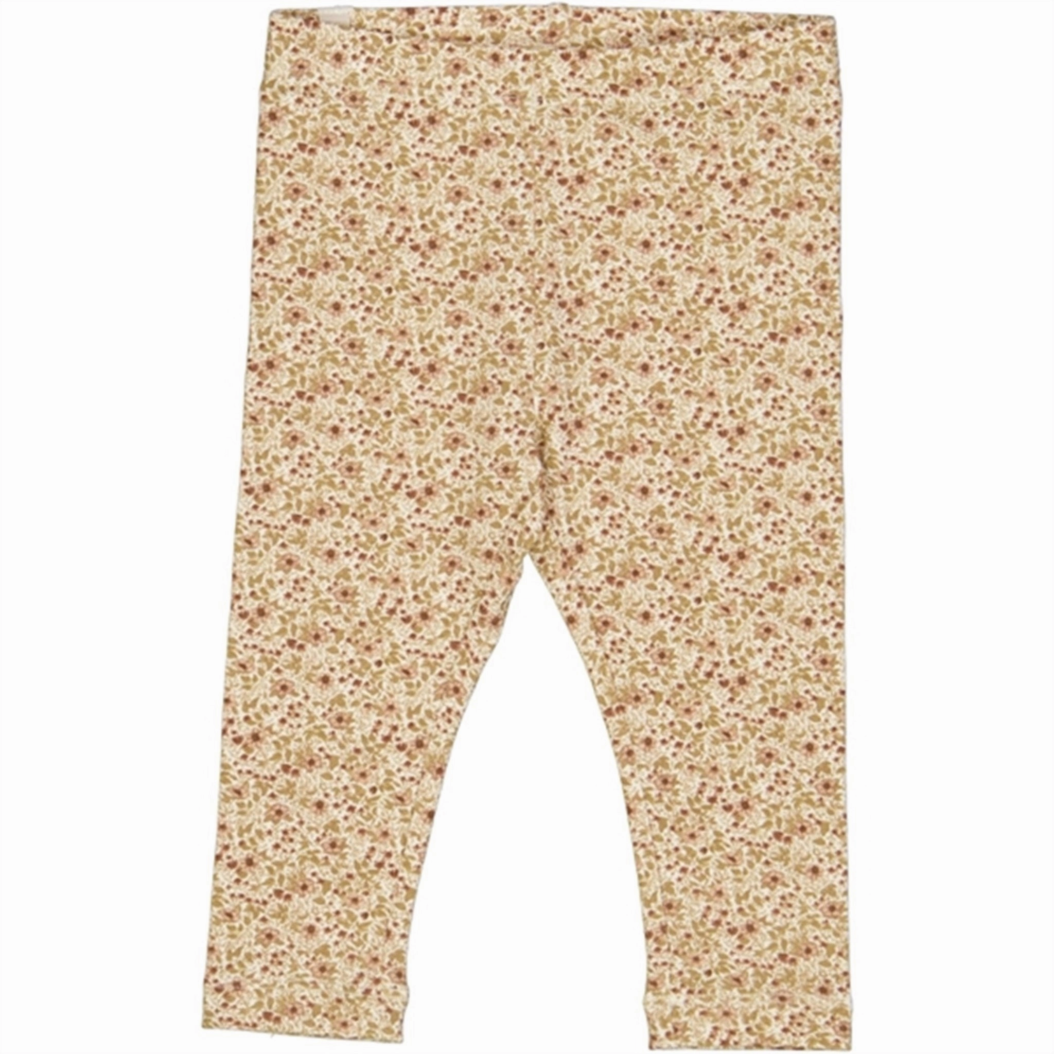 Wheat Eggshell Flowers Jersey Leggings Unisex Style Dance Practice
