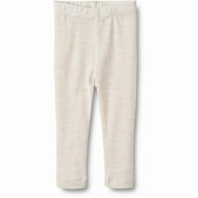 Wheat Eggshell Melange Wool Leggings Agi Move Fast Fashion Wear