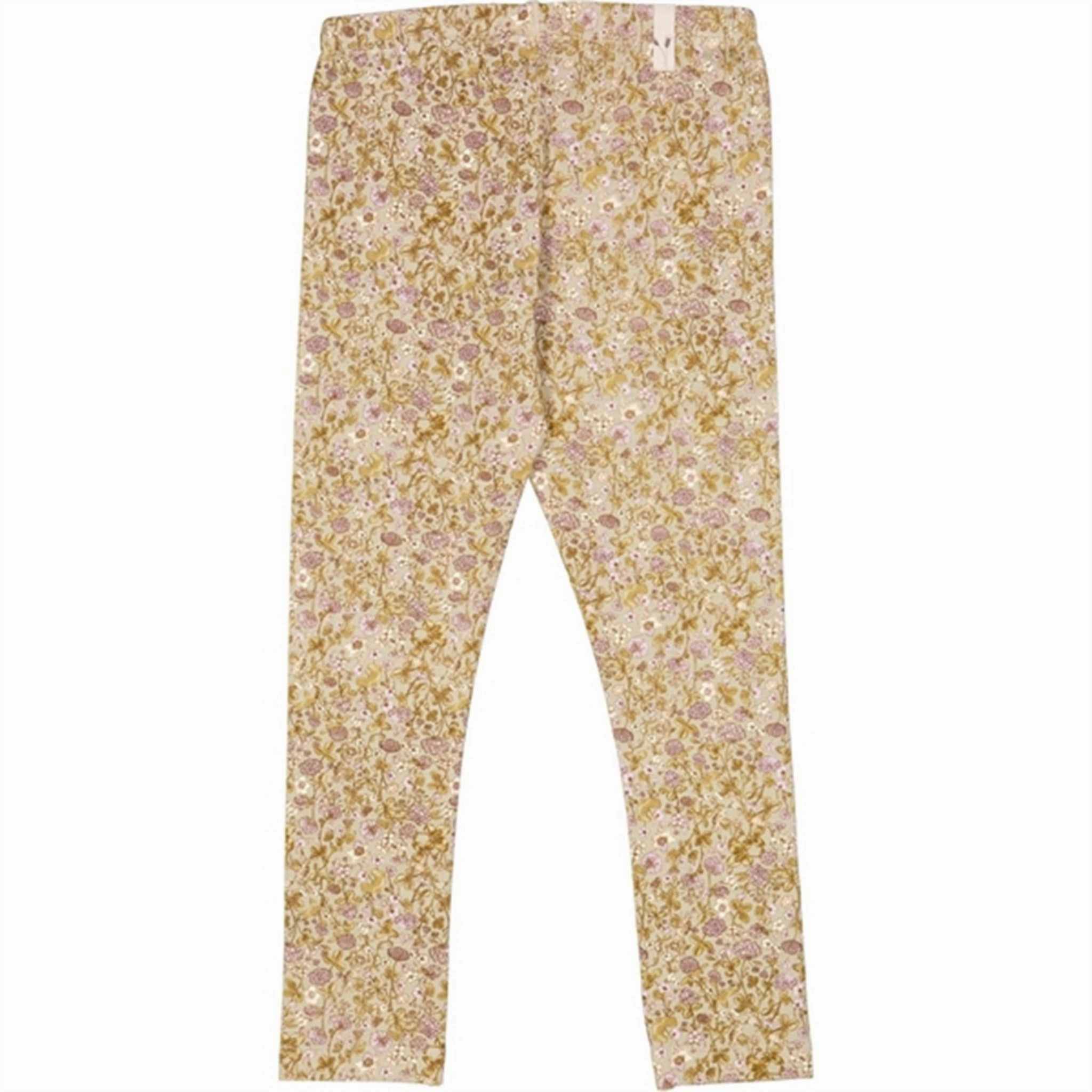 Perfect Stretch Breathable Fit Wheat Fossil Flowers Jersey Leggings