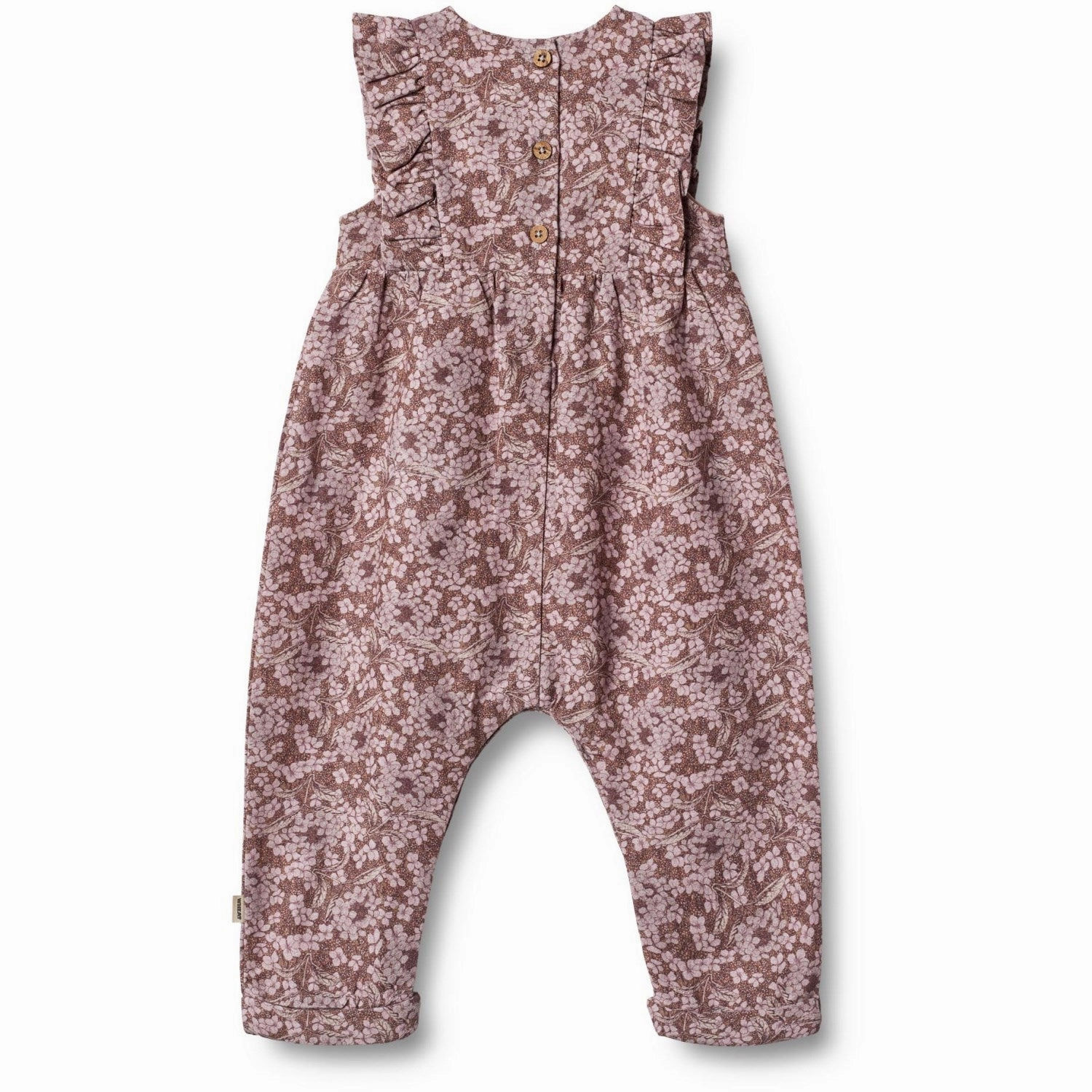 Basic Office Casual Retro Wheat Hydrangeas Romper Milia
