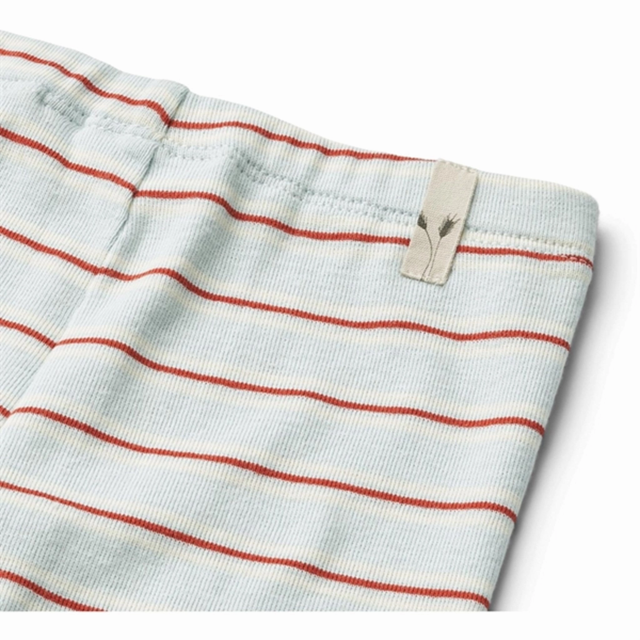 Wheat Light Blue Strip Jersey Leggings Silas Casual Wear