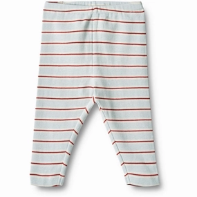 Move Friendly Wheat Light Blue Strip Jersey Leggings Silas