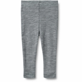 Wheat Melange Grey Wool Leggings Agi Camping Gear Unisex Style Breath Flow