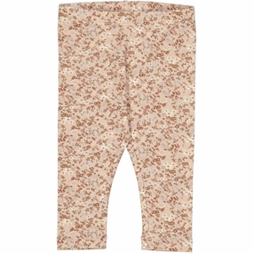 Luxury Choice Durable Stitch Wheat Pale Lilac Flowers Jersey Leggings