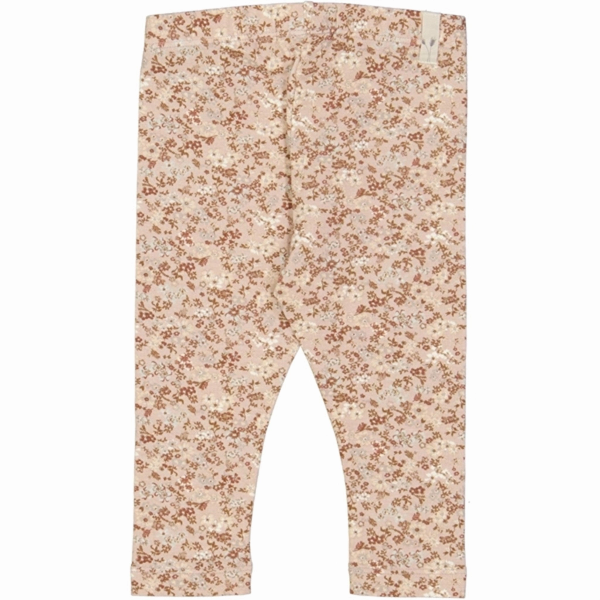 Wheat Pale Lilac Flowers Jersey Leggings Odor control