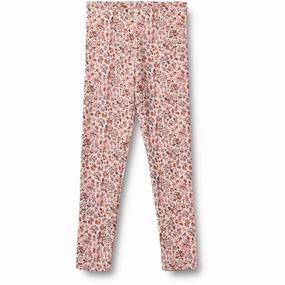 Ultra Stretch Lounge Comfort Wheat Pale Rose Flowers Leggings Jules