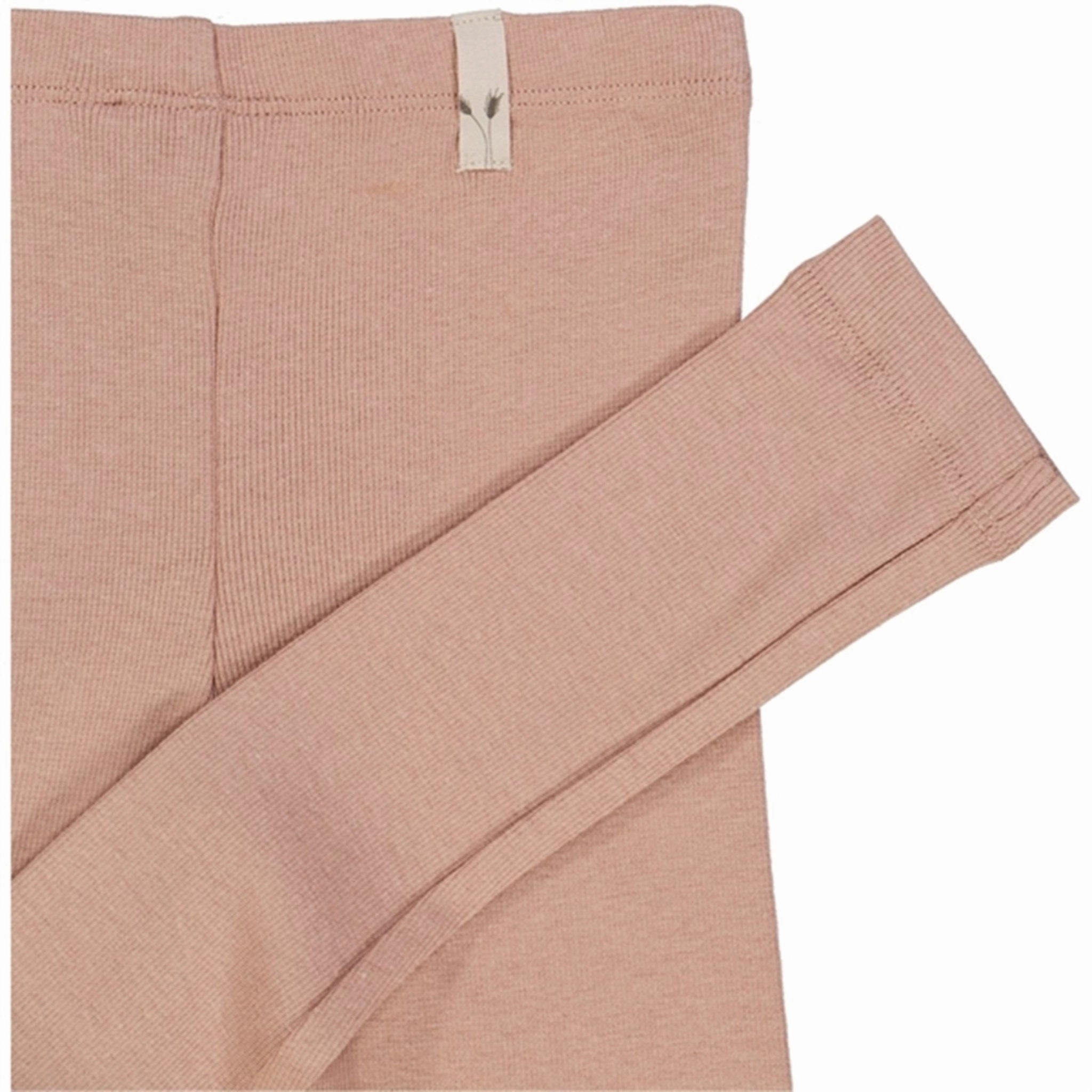 For Teens Thermal Warm Cozy Stretch Wheat Rose Dawn Rib Leggings