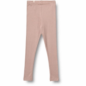 Wheat Rose Rib Leggings Breathable Waist slim fit