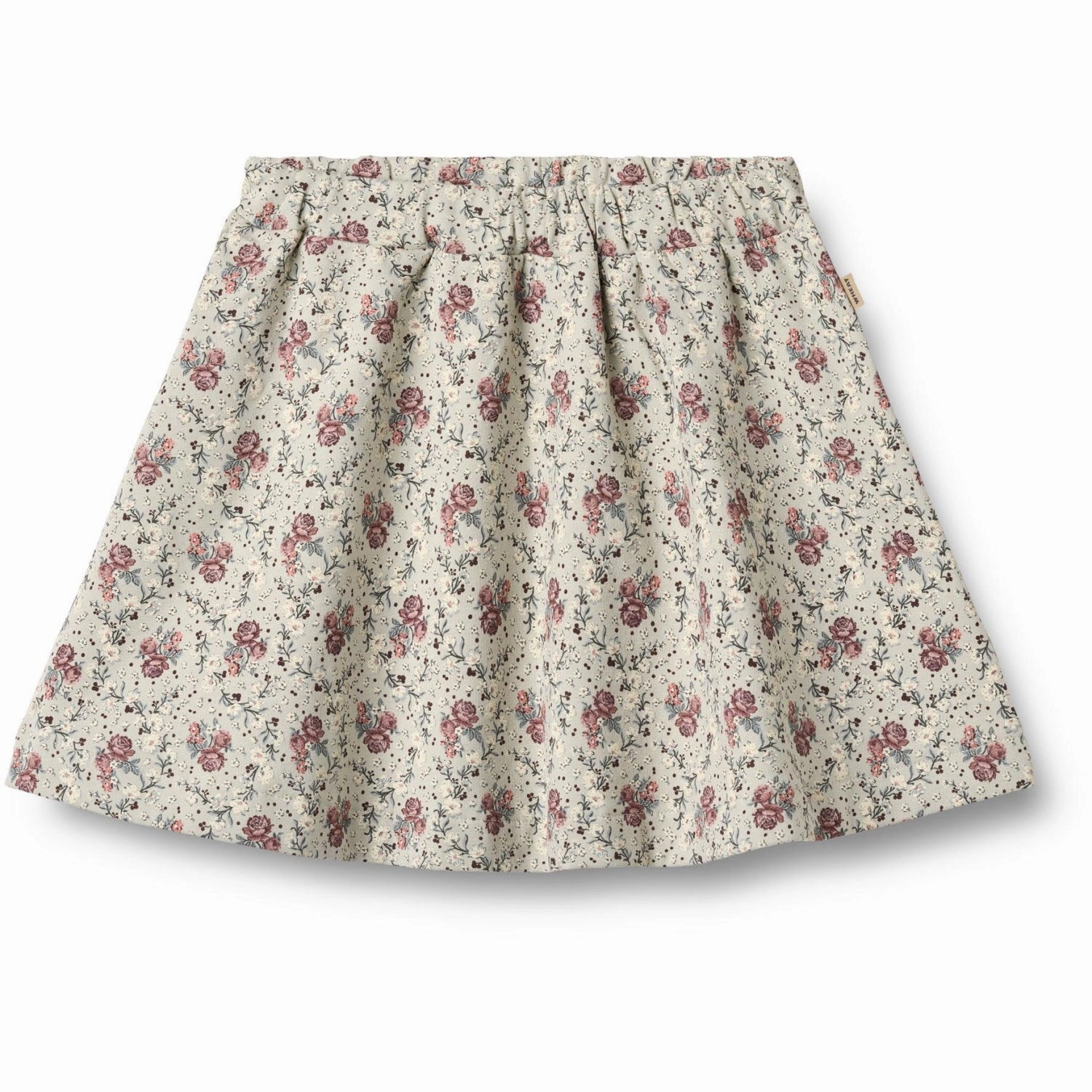 Foil Print Wheat Slightly Green Flowers Sweat Skirt Manuella