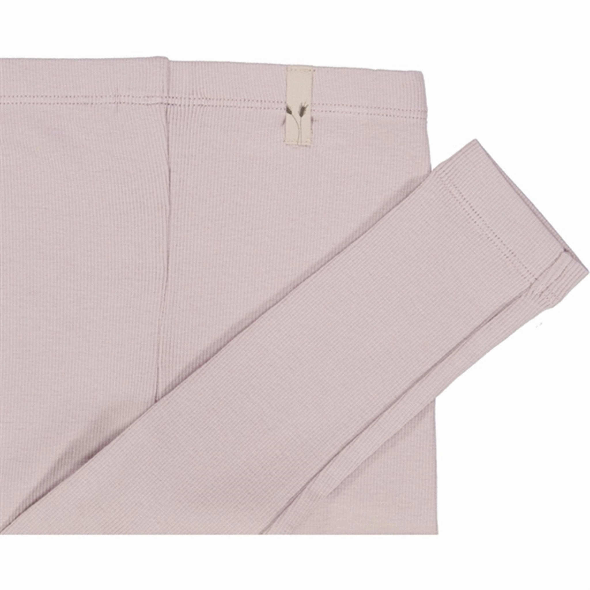 Wheat Soft Lilac Rib Leggings Body-Hugging Design