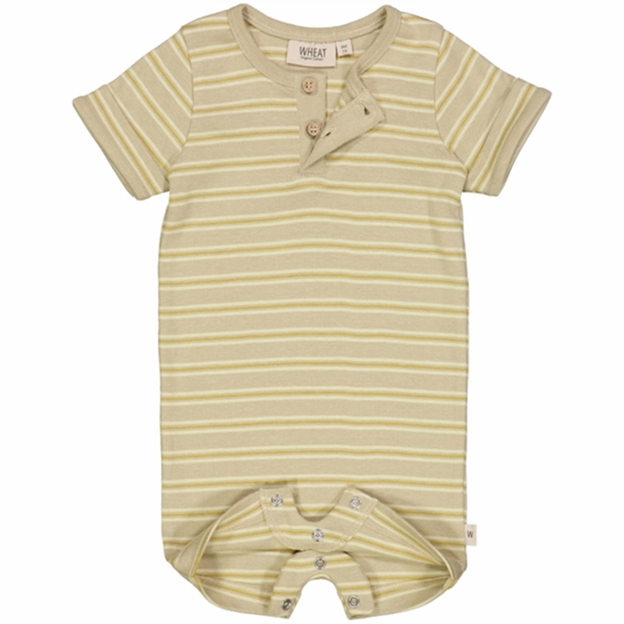 Wheat Sunny Stripe Alfred Jumpsuit Elegant Sporty Outdoor Street