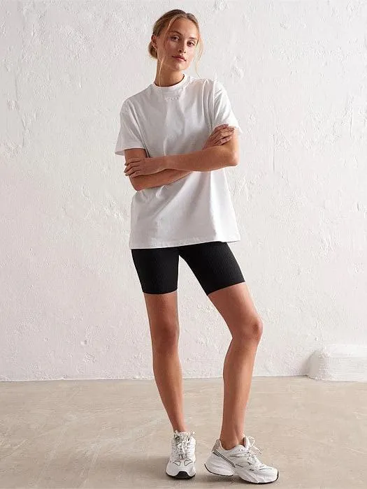 White Boyfriend T-Shirt Relaxed Vibes