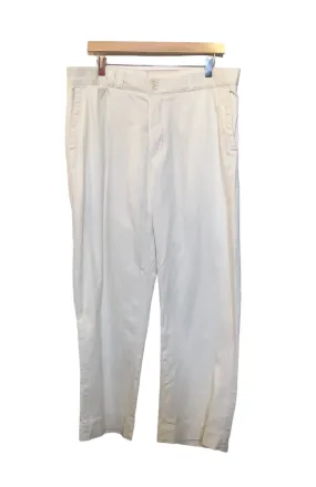 Cozy Feel Adjustable Waist White Cotton Trousers (Size XL)
