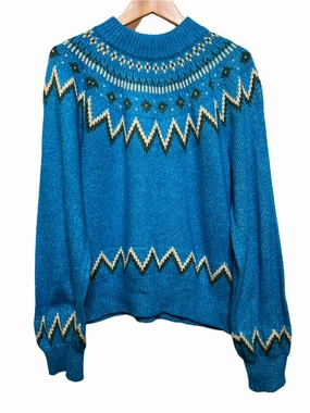 Fresh Layer Who What Wear Mens Blue Knit Jumper (Size S)