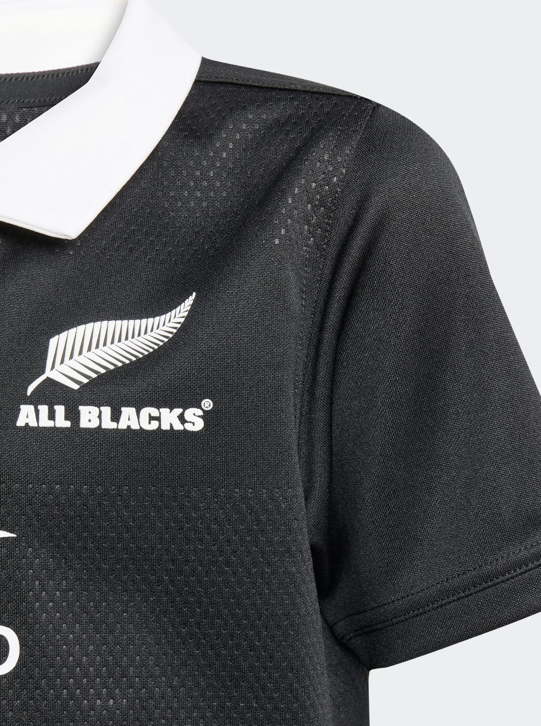 Sweat Wicking Ribbing All Blacks Home Replica Jersey Kids