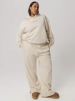 Wide Leg Sweats in Vanilla Practical Style Solid shade
