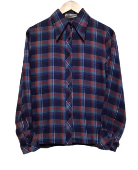 Women??s 70s Chequered Shirt (Size L) Customizable Design