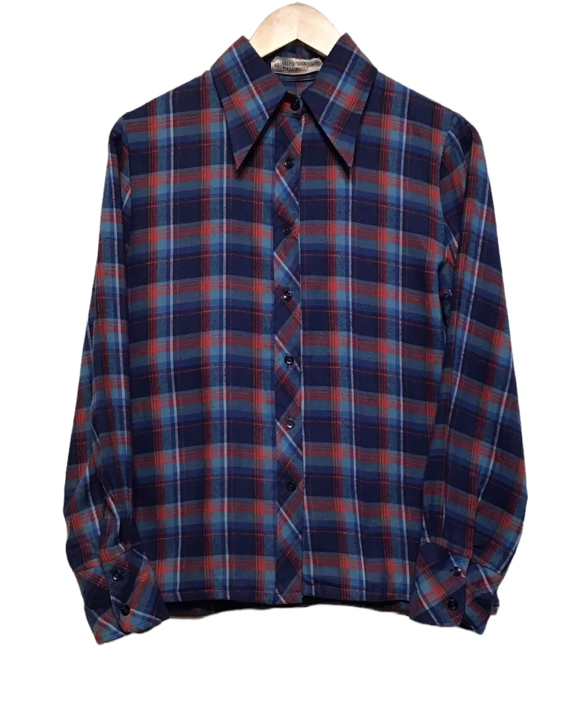 Women??s 70s Chequered Shirt (Size L) Customizable Design