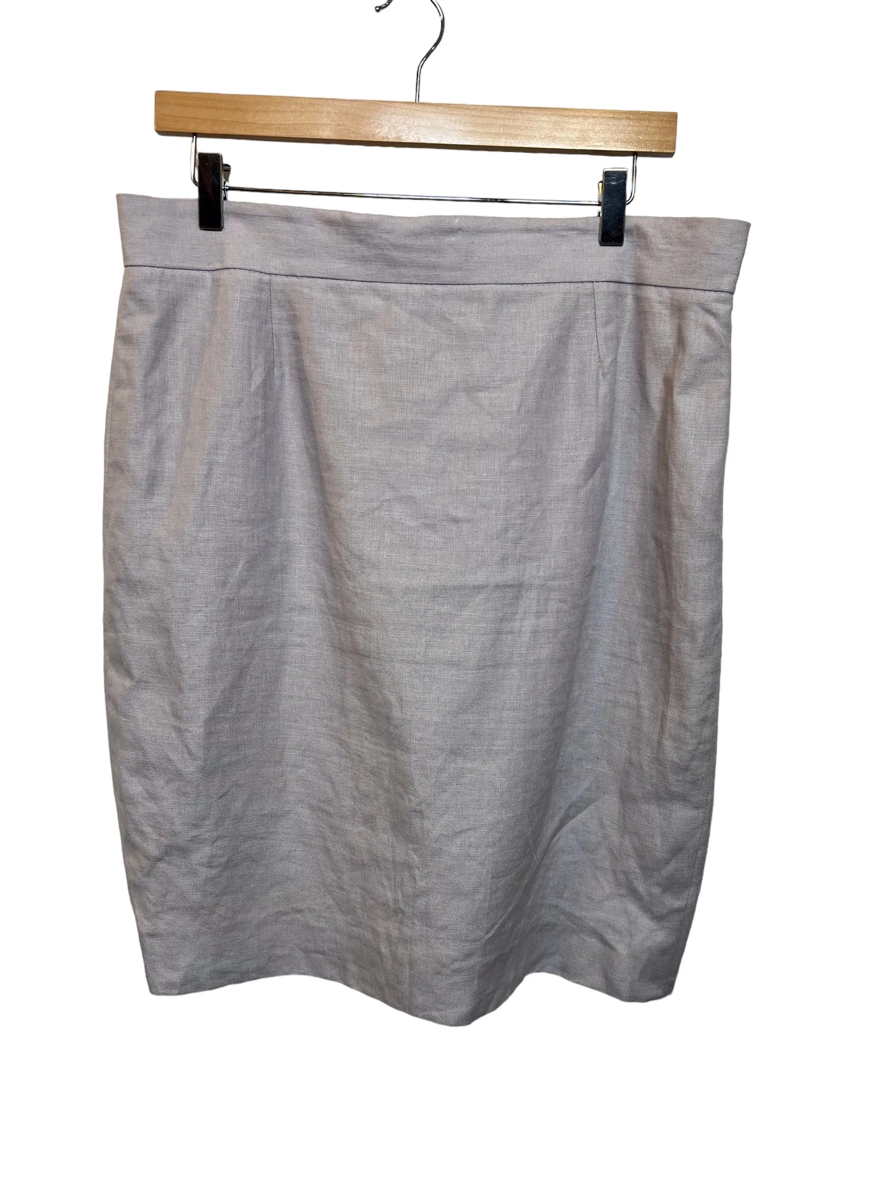 Pre Shrunk Cotton Blend Women??s Light Blue Skirt (Size L)