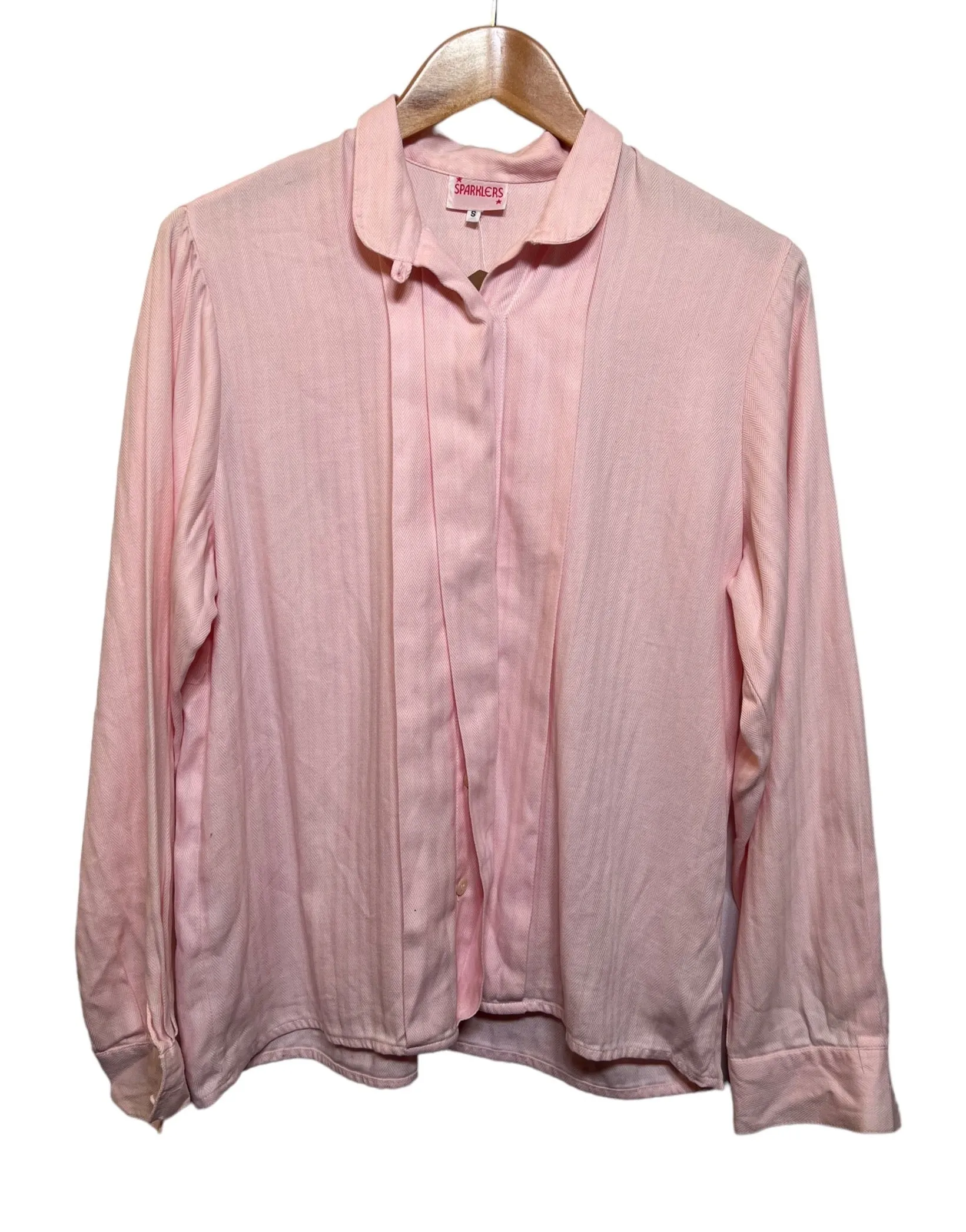 Youthful Appeal Tagless label Women??s Light Pink White Blouse (Size S)
