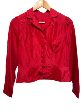 Solid Hue Weekend Vibes Women's Red Blouse (Size M)