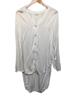 Women??s White Silk Dress (Size L) Special-Edition