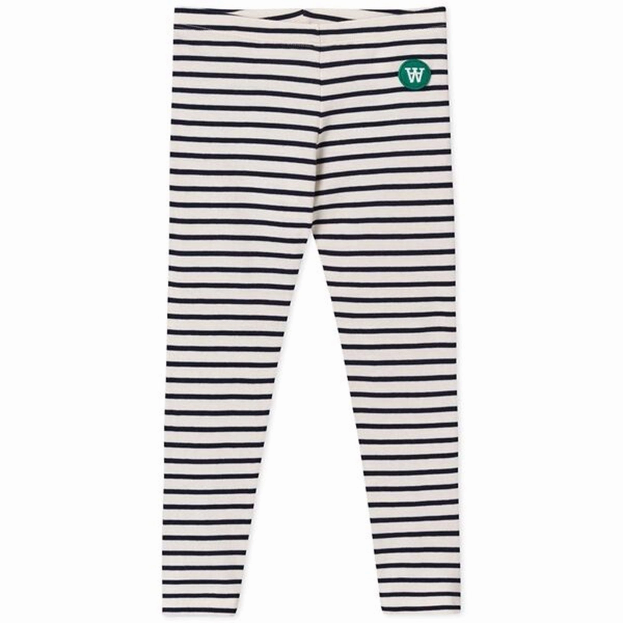 Wood Wood Ira Kids Leggings Off White/Navy Stripes Smooth Lining Technology